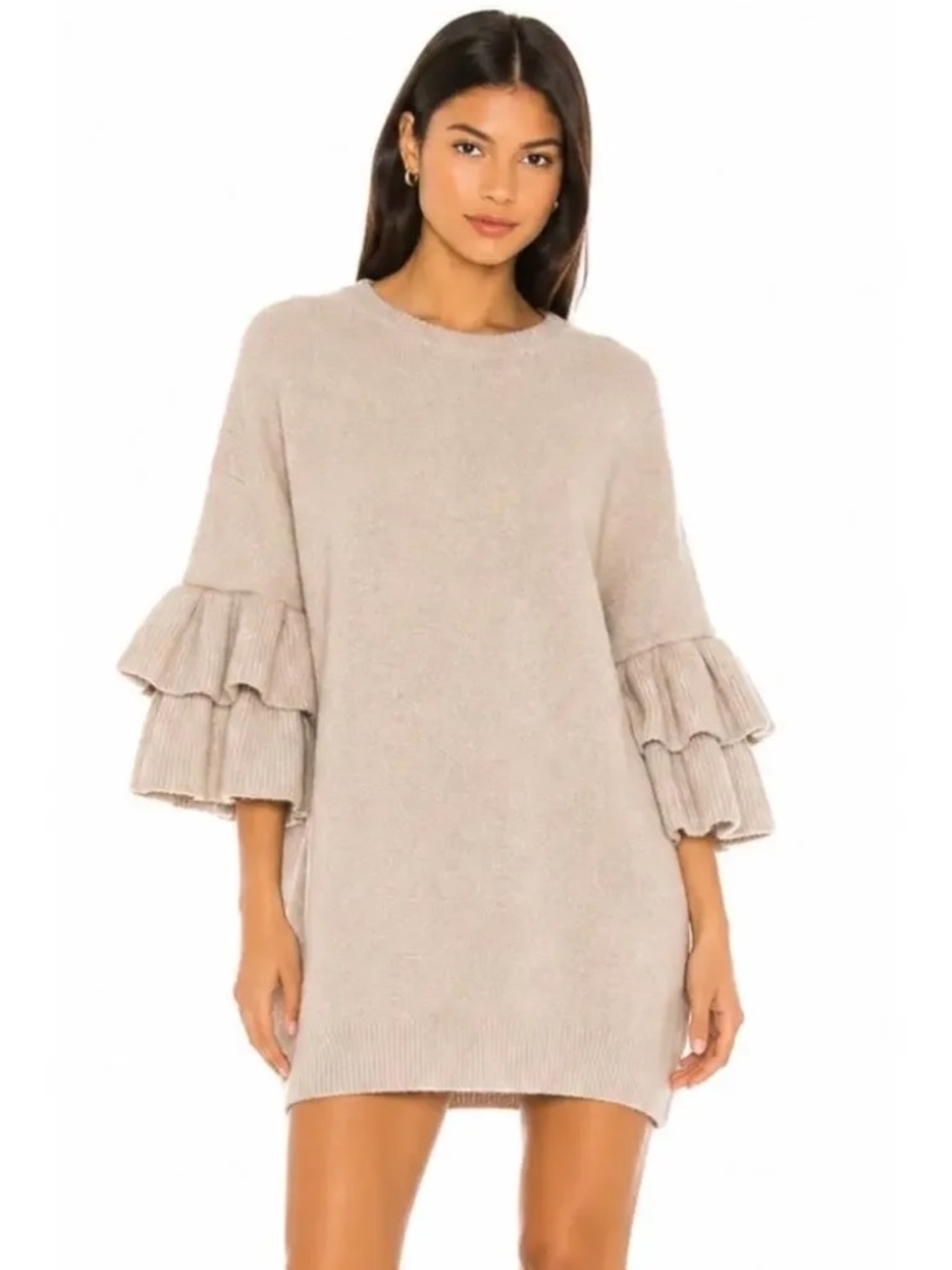 BB Dakota Beige Knit Sweater Dress